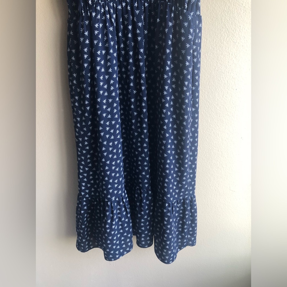 J.Crew Women Maxi Blue Blouse Dress Size Medium - Picture 9 of 13